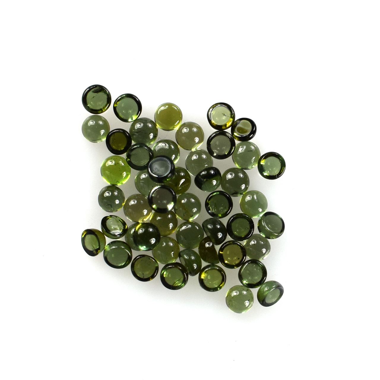 GREEN TOURMALINE ROUND CAB (FINE)(DARK)(SI) 2.00X2.00 MM 0.04 Cts.