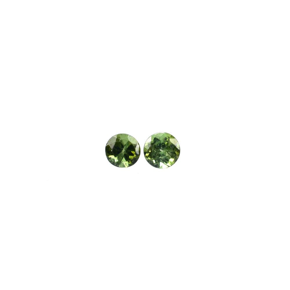 GREEN TOURMALINE CUT ROUND (MEDIUM)(SI) 2.30X2.30 MM 0.05 Cts.