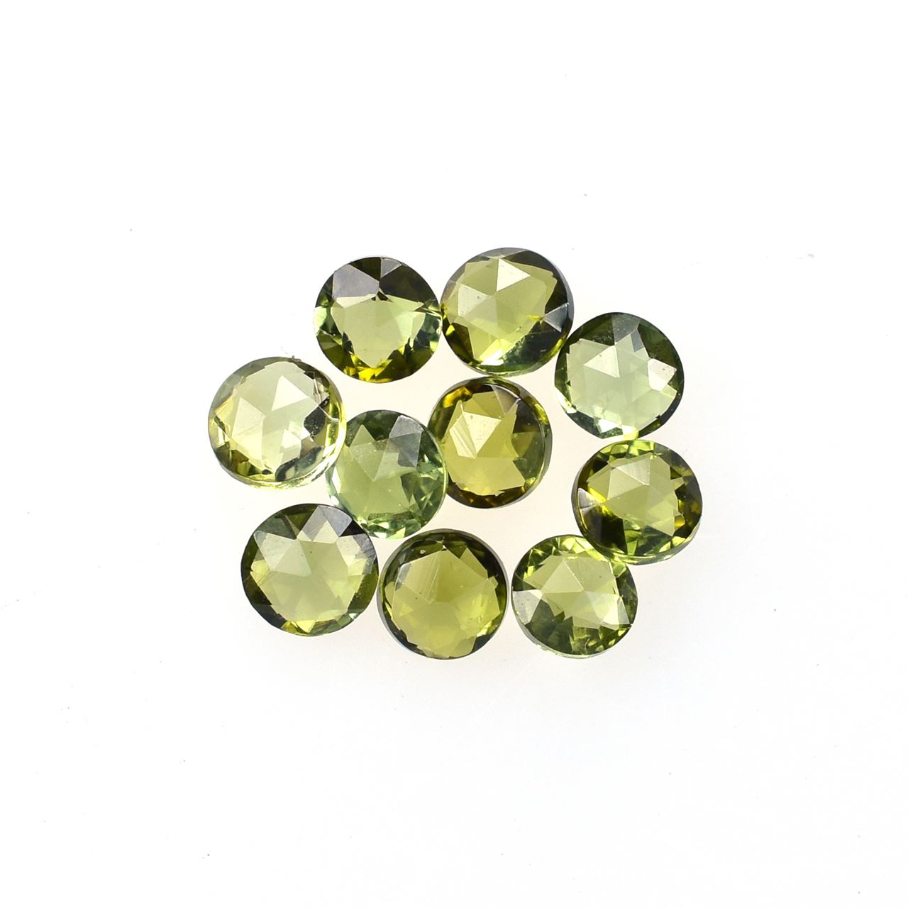 OLD GREEN TOURMALINE ROSE CUT BRIOLETTE ROUND (MEDIUM) 2.00X2.00 MM 0.04 Cts.