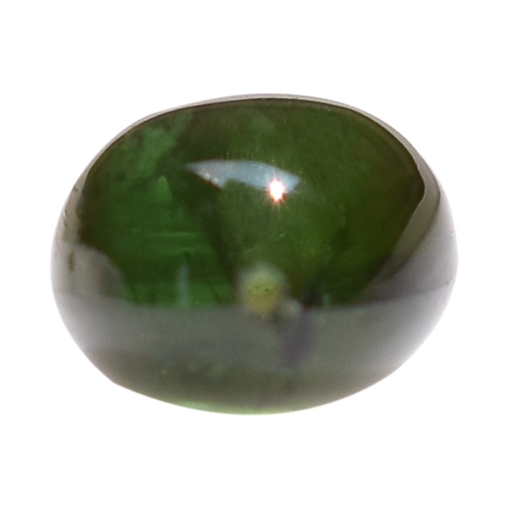 GREEN TOURMALINE PLAIN TUMBLE (FULL DRILL) 8X6MM 1.89 Cts.