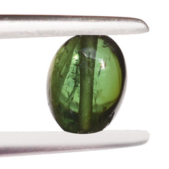 GREEN TOURMALINE PLAIN TUMBLE (FULL DRILL) 8X6MM 1.89 Cts.