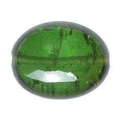 GREEN TOURMALINE PLAIN TUMBLE (FULL DRILL) 10X8MM 3.60 Cts.