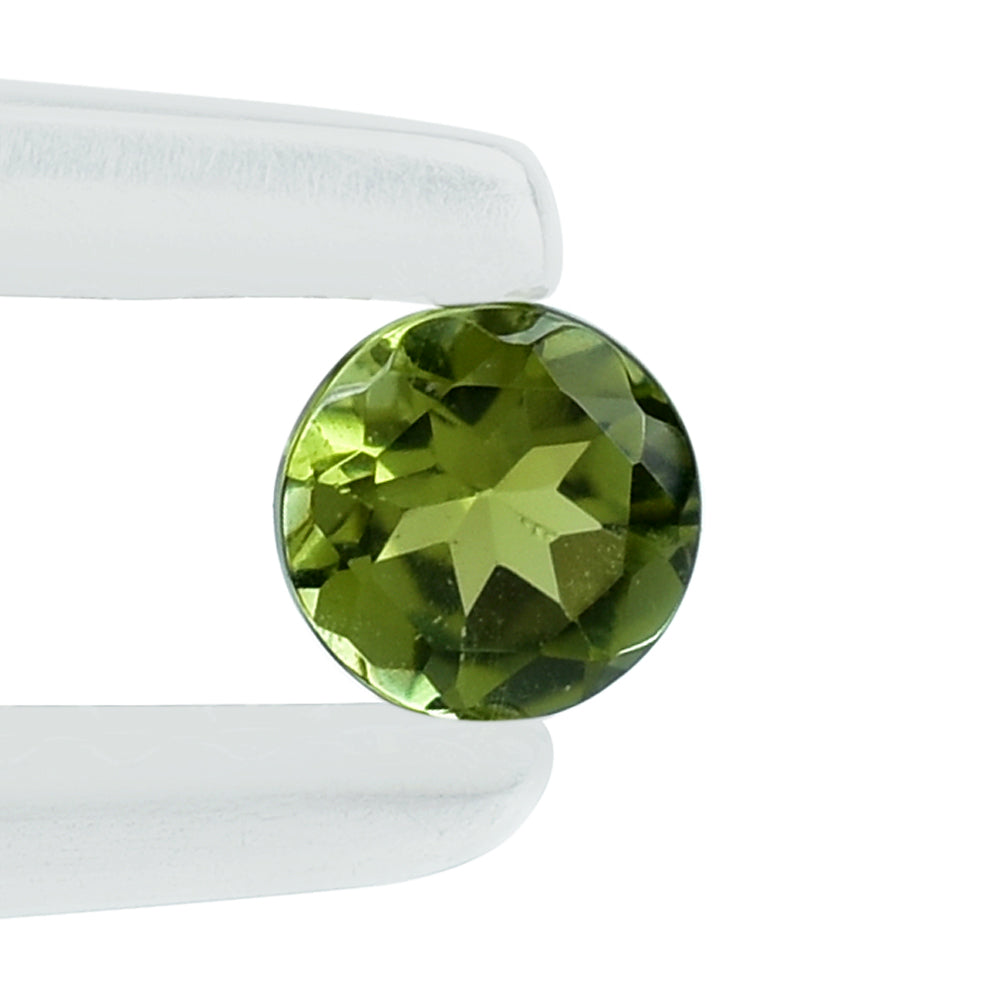 GREEN TOURMALINE CUT ROUND 3MM  0.11 Cts.