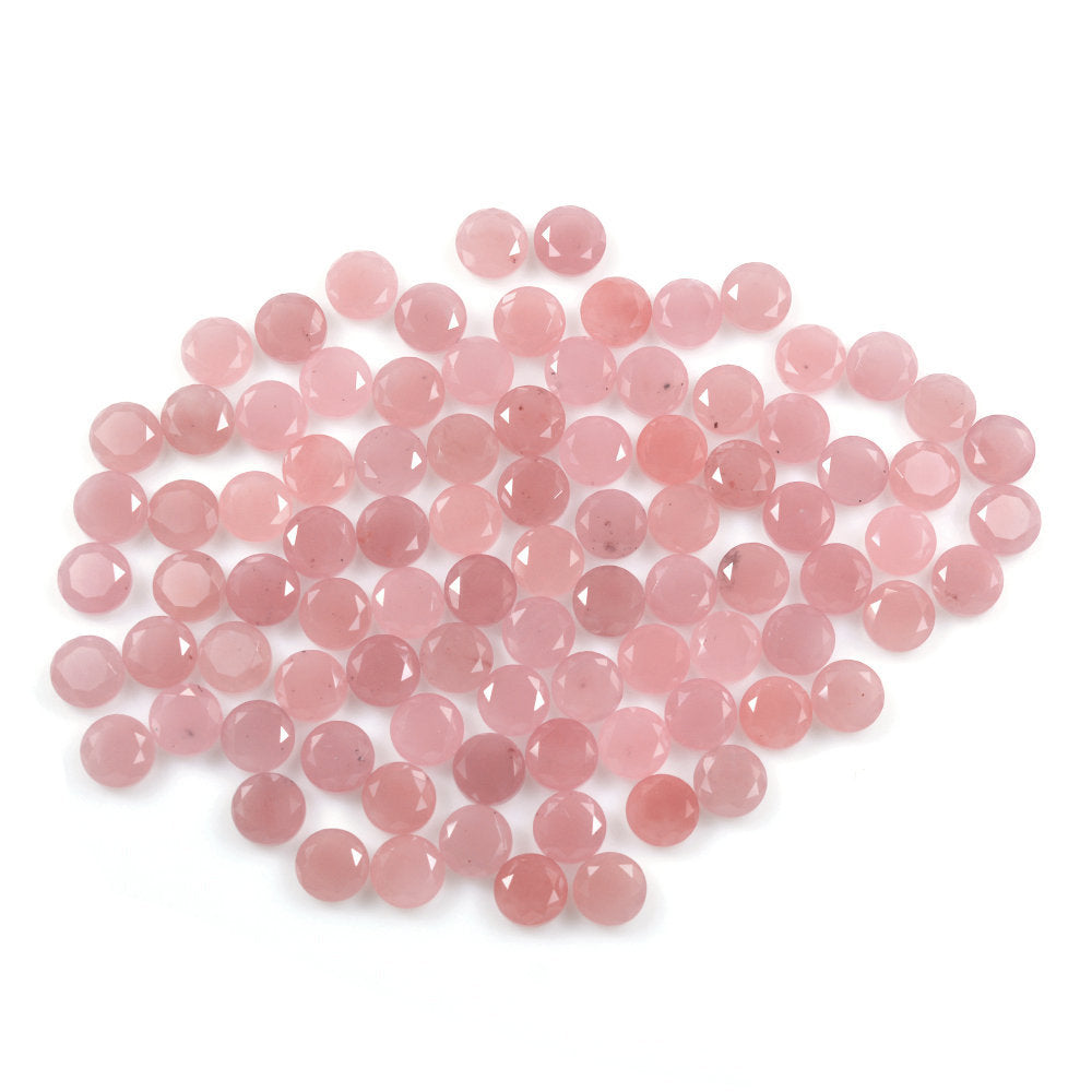 GUAVA QUARTZ BOTH SIDE TABLE CUT ROUND 6MM 0.84 Cts.