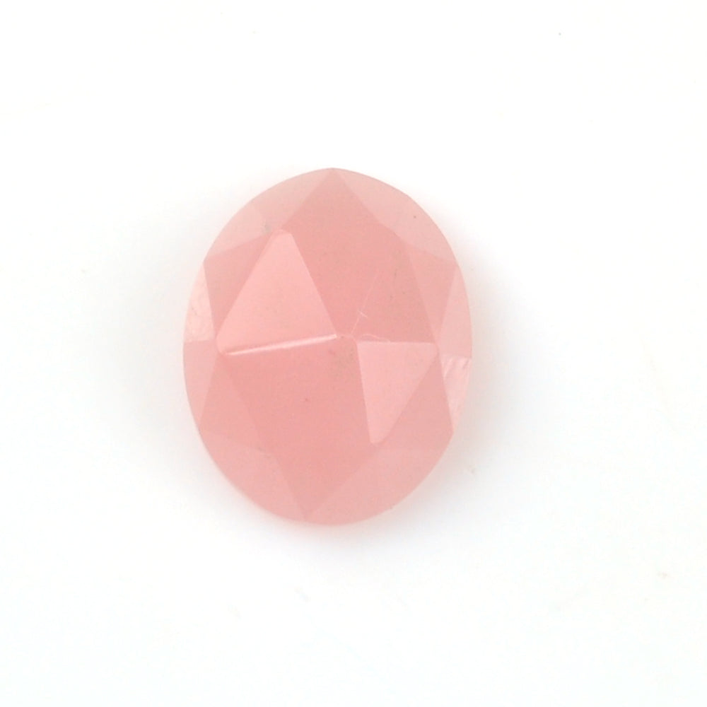 GUAVA QUARTZ ROSE CUT OVAL CAB 10X8 MM 2.28 Cts.