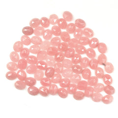 GUAVA QUARTZ ROSE CUT OVAL CAB 10X8 MM 2.28 Cts.