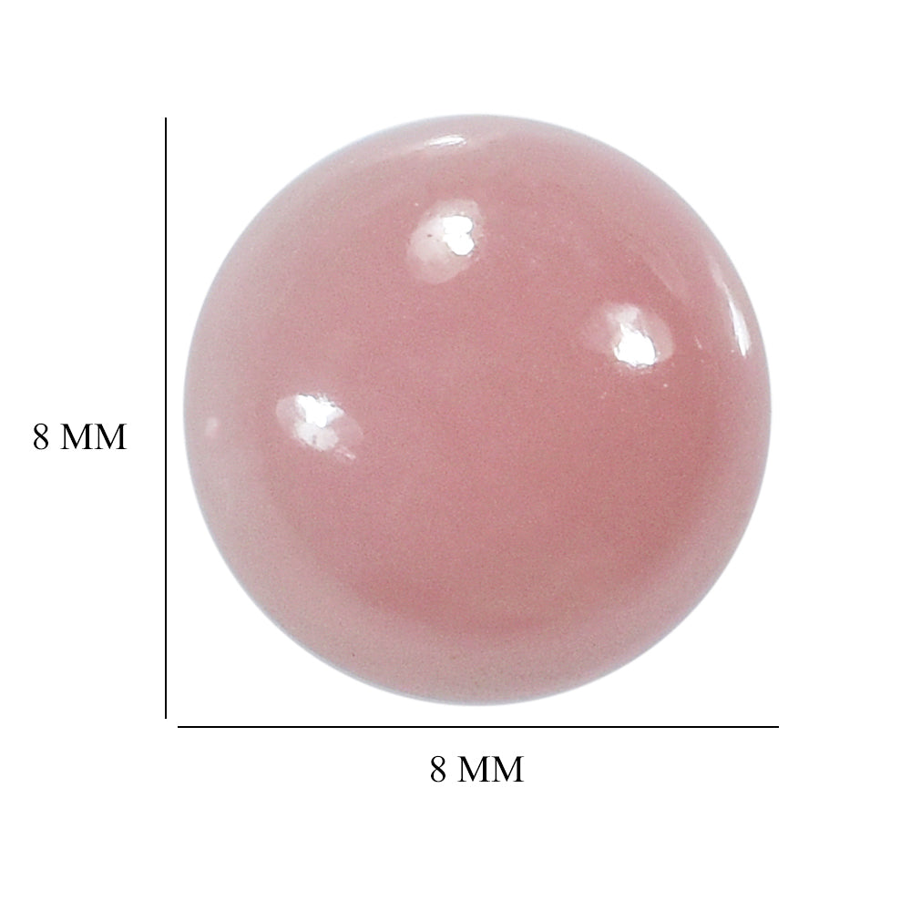 GUAVA QUARTZ PLAIN ROUND CAB (CLEAN) 8.00X8.00 MM 2.04 Cts.