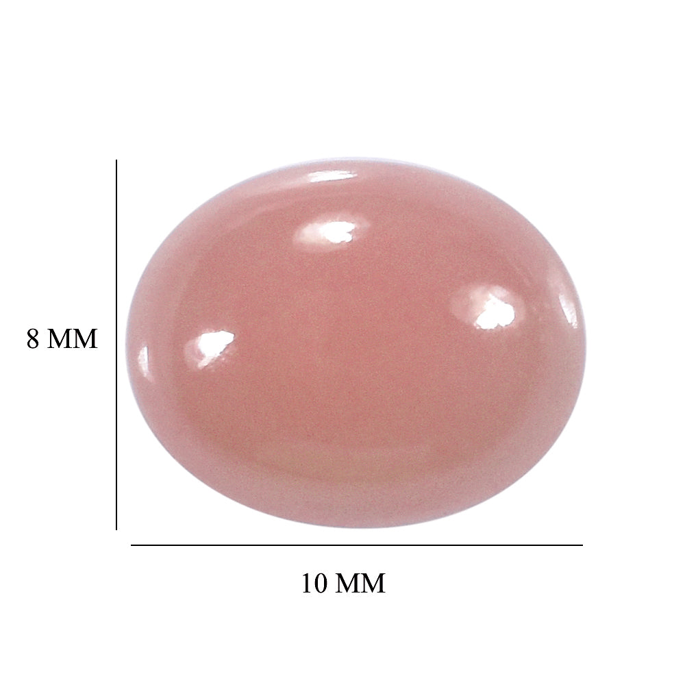 GUAVA QUARTZ PLAIN OVAL CAB (CLEAN) 10.00X8.00 MM 2.59 Cts.