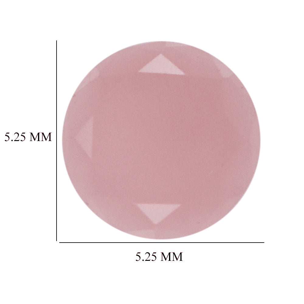 GUAVA QUARTZ TABLE CUT ROUND CAB 5.25MM 0.34 Cts.