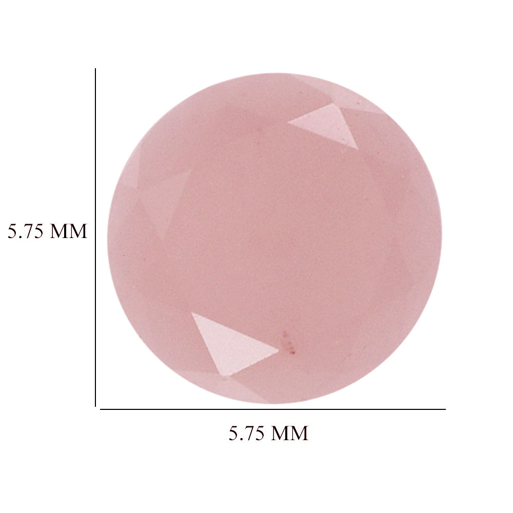 GUAVA QUARTZ TABLE CUT ROUND CAB 5.75MM 0.43 Cts.