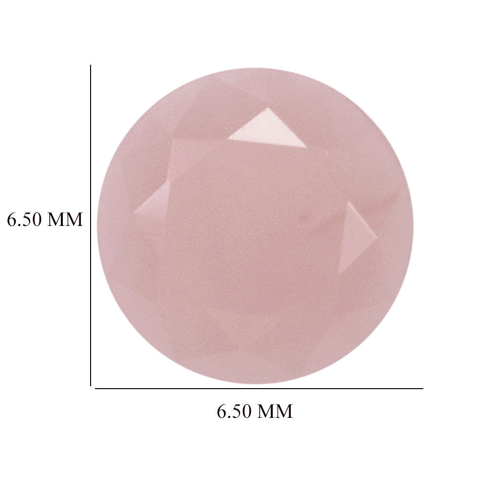 GUAVA QUARTZ TABLE CUT ROUND CAB 6.50MM 0.58 Cts.