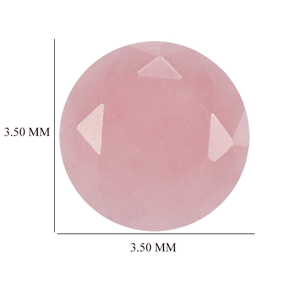 GUAVA QUARTZ TABLE CUT ROUND CAB 3.50MM 0.11 Cts.