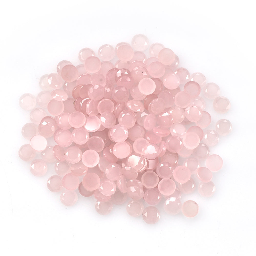 GUAVA QUARTZ TABLE CUT ROUND CAB 4MM 0.15 Cts.