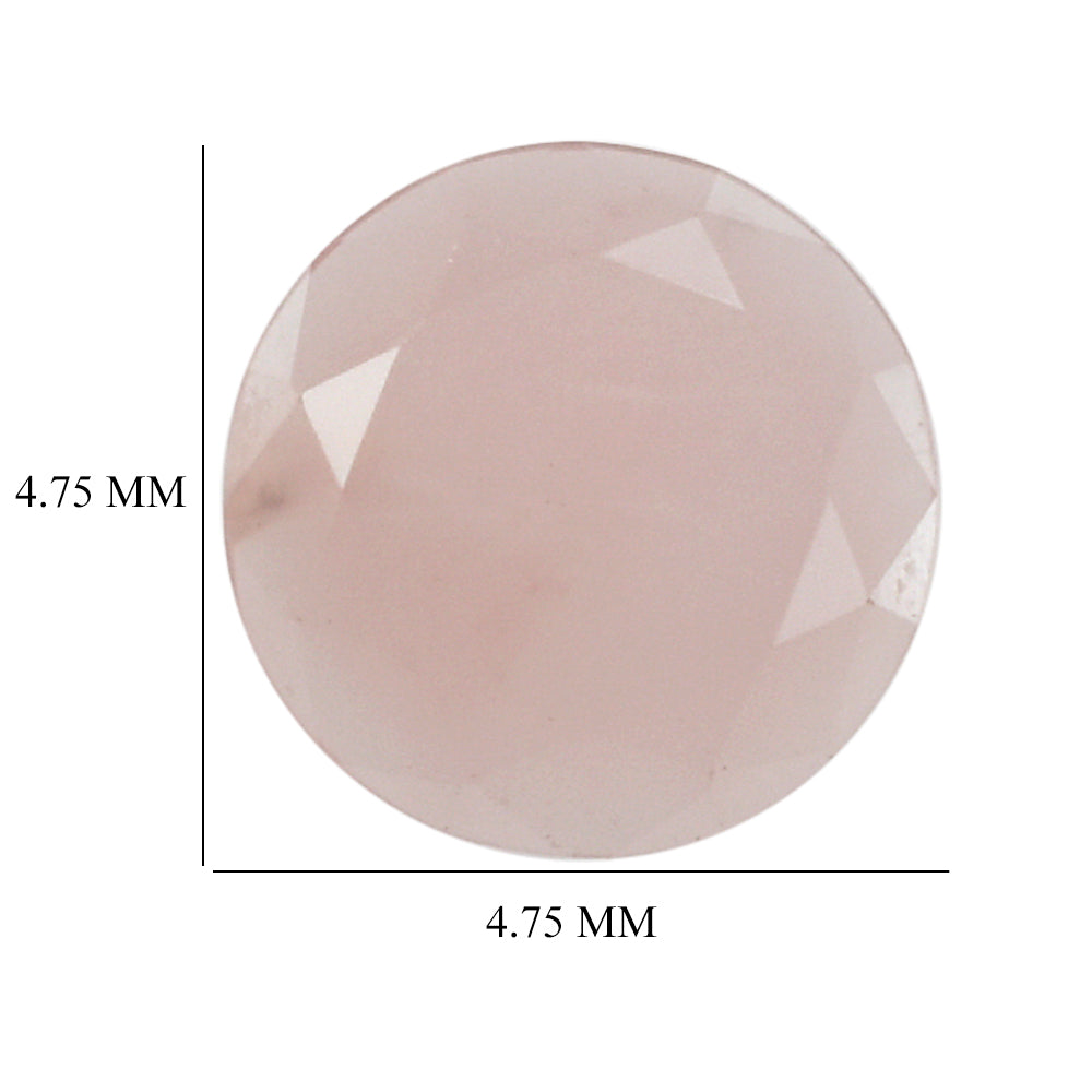 GUAVA QUARTZ TABLE CUT ROUND CAB 4.75MM 0.25 Cts.