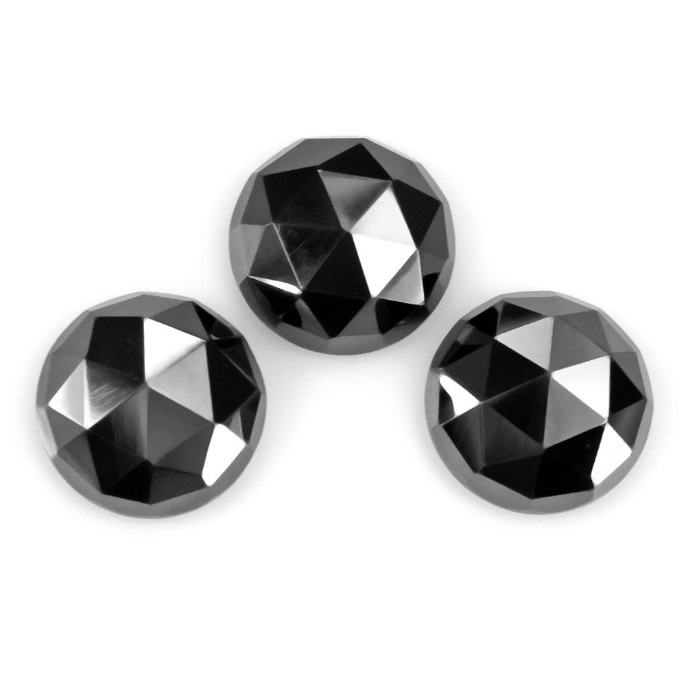 HEMATITE ROSE CUT ROUND CAB 12MM 9.13 Cts.