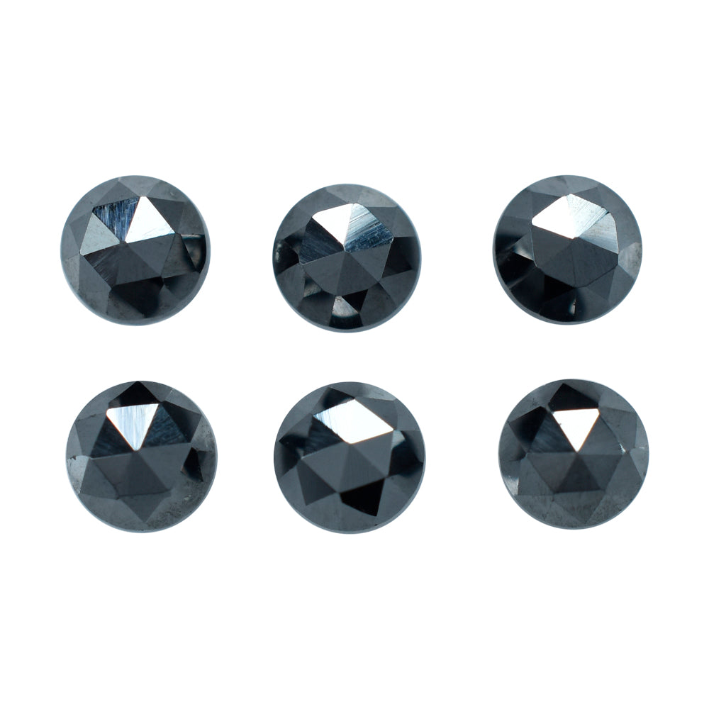 HEMATITE ROSE CUT ROUND CAB 4MM (TH. 2.00-2.40MM) 0.51 Cts.