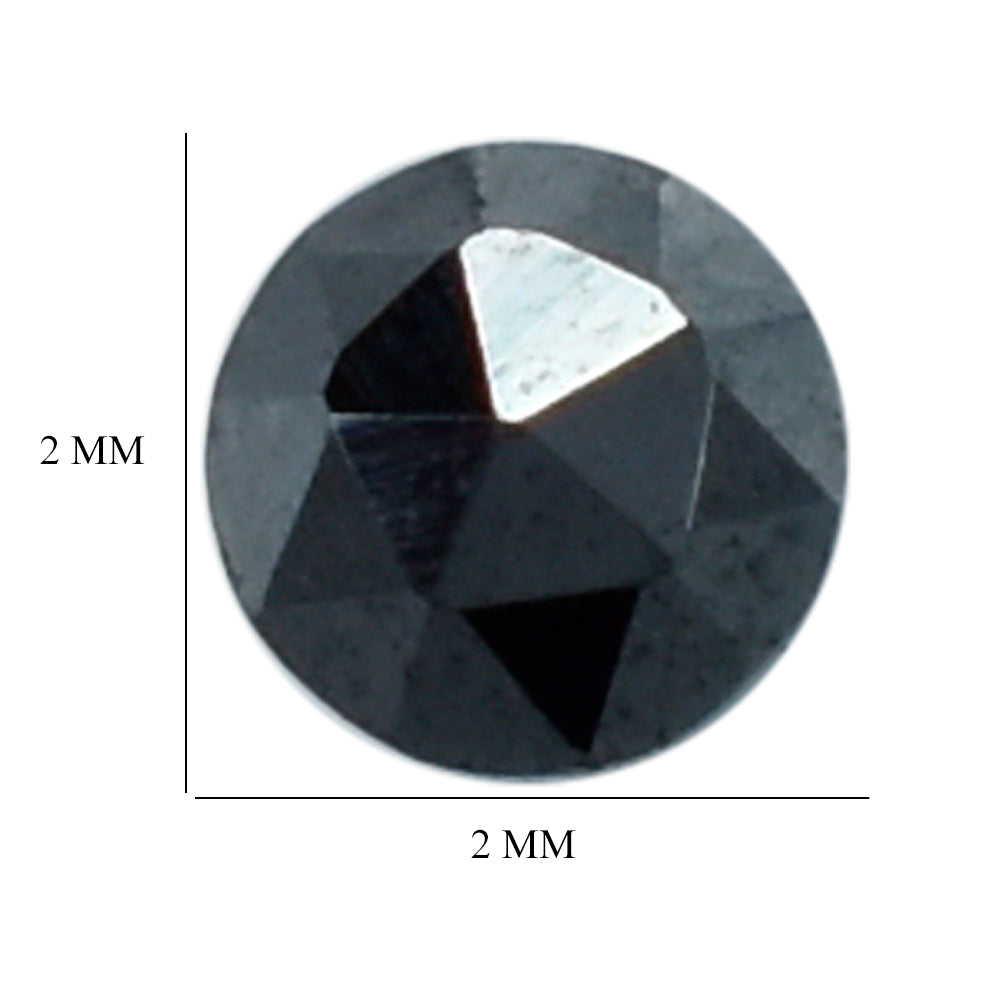 HEMATITE ROSE CUT ROUND CAB 2MM 0.08 Cts.