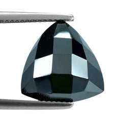 HEMATITE CHECKER CUT TRILLION CAB 14MM 12.65 Cts.