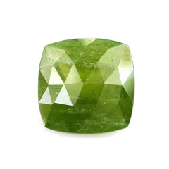 MILKY IDOCRASE ROSE CUT CUSHION 11MM 5.65 Cts.