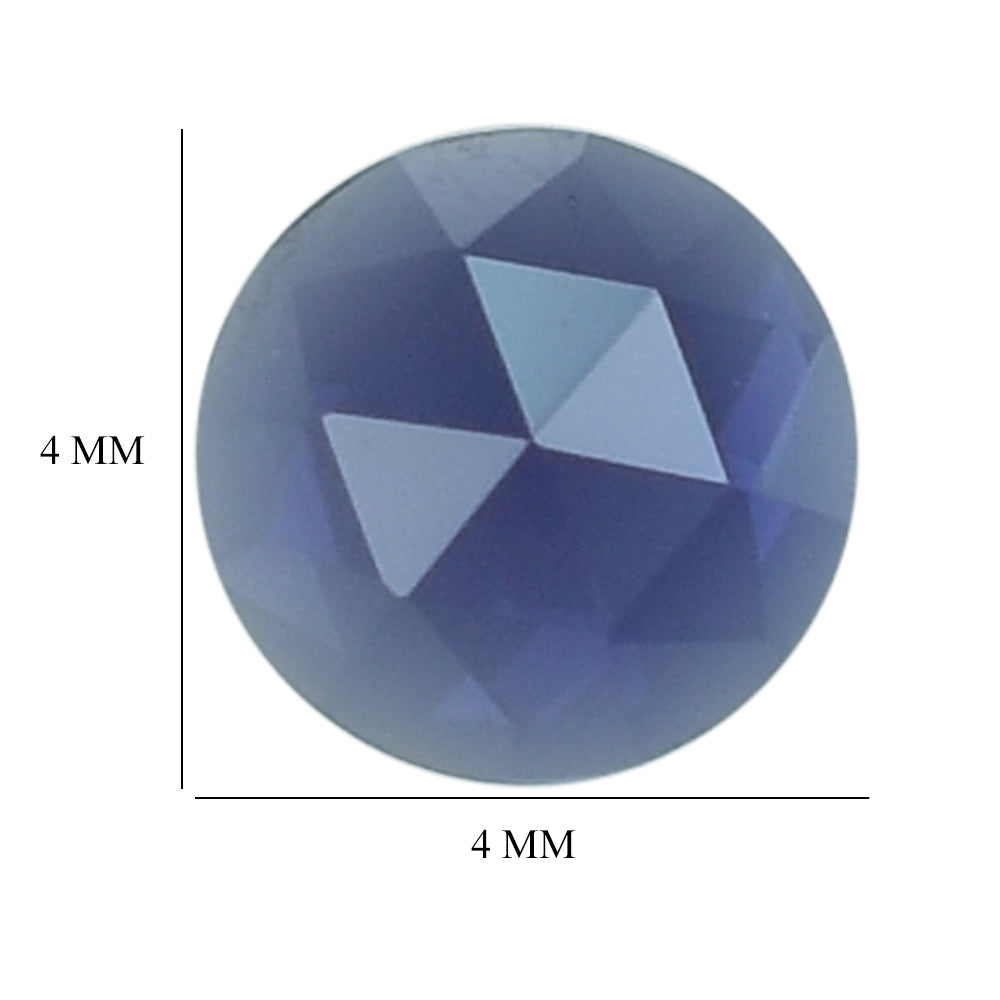 IOLITE ROSE CUT ROUND CAB (AAA) 4MM (TH:-2.00-2.40MM) 0.24 Cts.