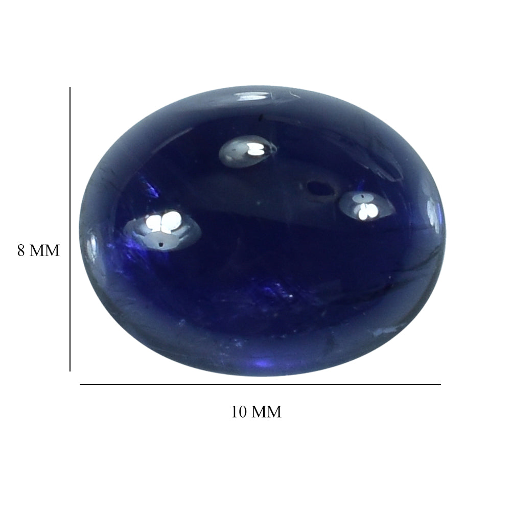 IOLITE PLAIN OVAL CAB (AAA/SI-HI) 10.00X8.00 MM 2.41 Cts.