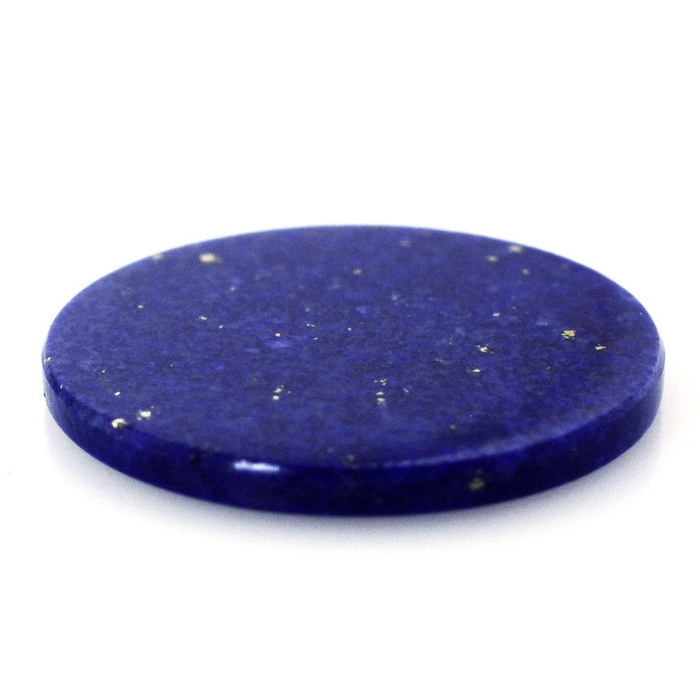 LAPIS LAZULI PLAIN COIN PLATES 15MM 3.87 Cts.