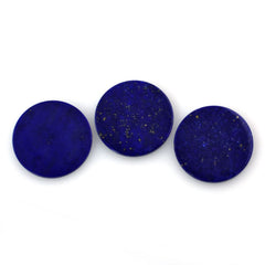 LAPIS LAZULI PLAIN COIN PLATES 15MM 3.87 Cts.