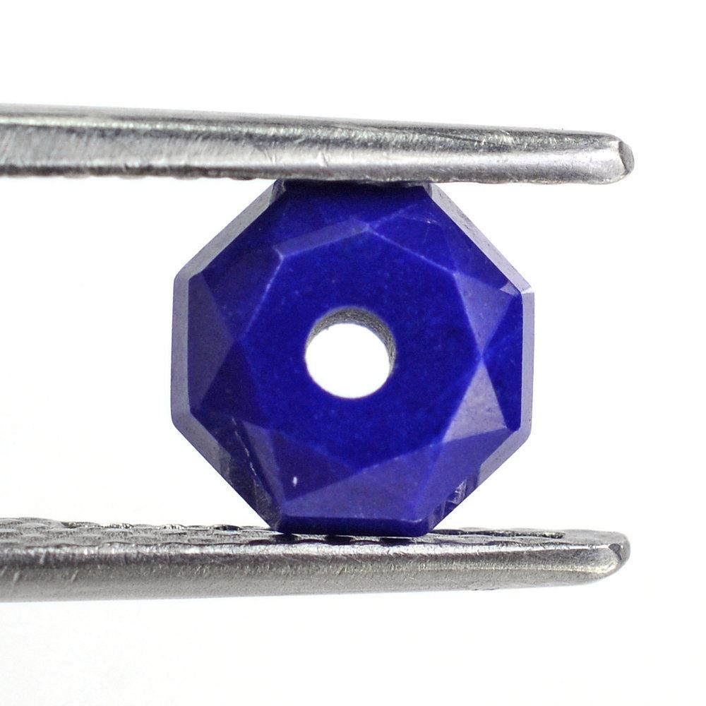 LAPIS LAZULI FACETED ROUNDEL BEADS (FULL DRILL 1.50MM) 7MM 1.68 Cts.