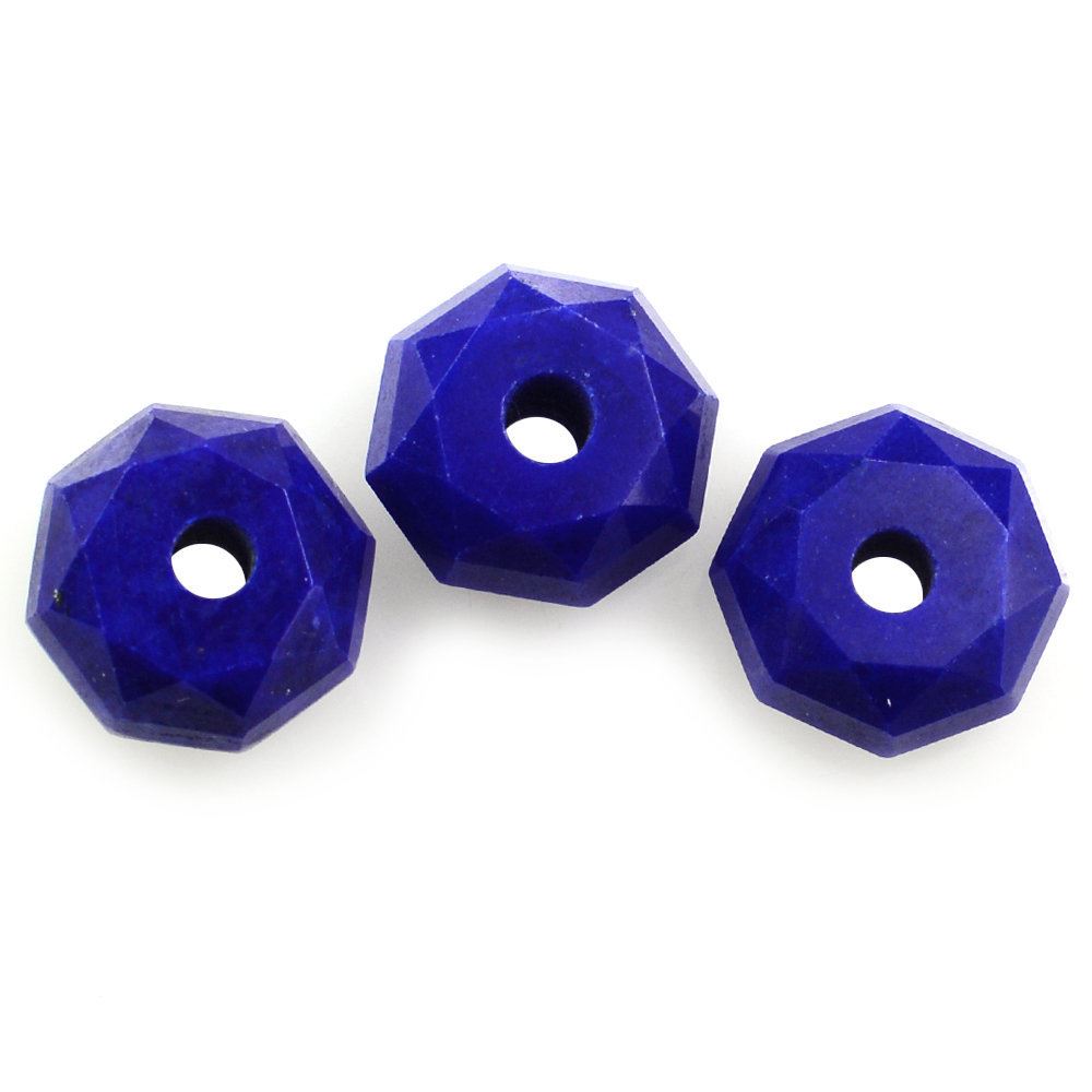 LAPIS LAZULI FACETED ROUNDEL BEADS (FULL DRILL 1.50MM) 7MM 1.68 Cts.