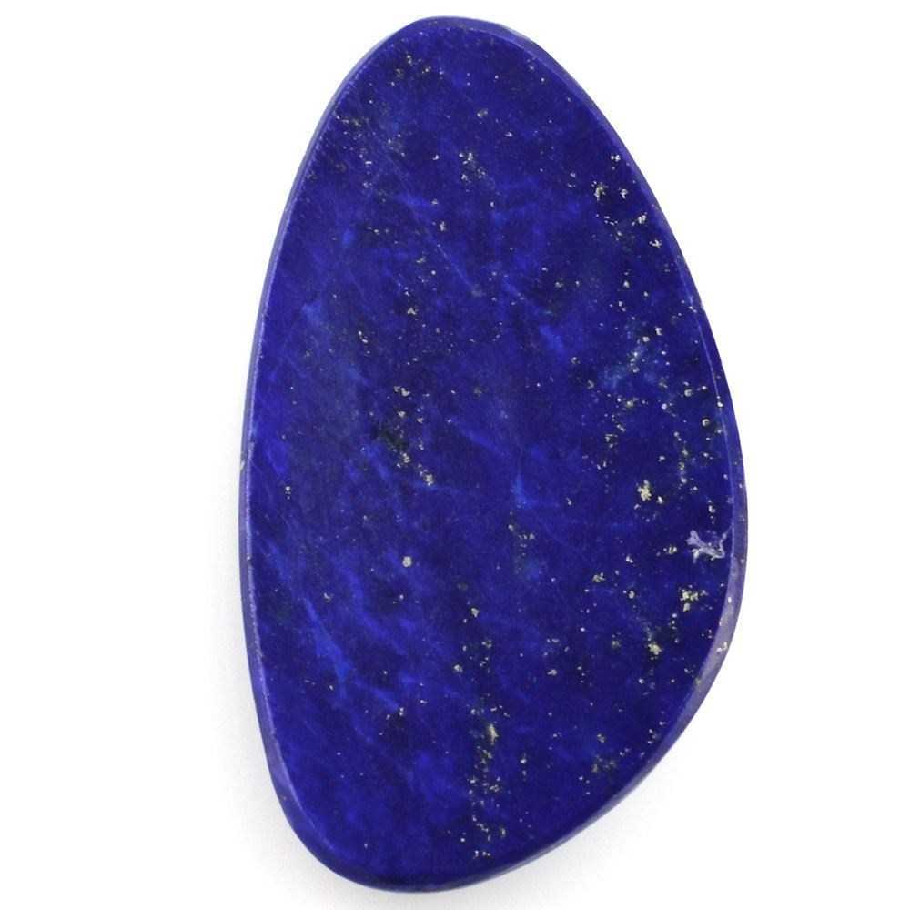 LAPIS LAZULI ROSE CUT IRREGULAR PEARISH CAB 25X14MM 10.59 Cts.