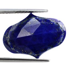 LAPIS LAZULI ROSE CUT FANCY SHAPE CAB 22X16MM 9.04 Cts.