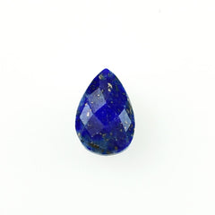 LAPIS LAZULI CHECKER CUT BRIOLETTE PEAR (3RD) (MANY PYRITYE&WHITE SPOTS) 6.00X4.00 MM 0.46 CTS