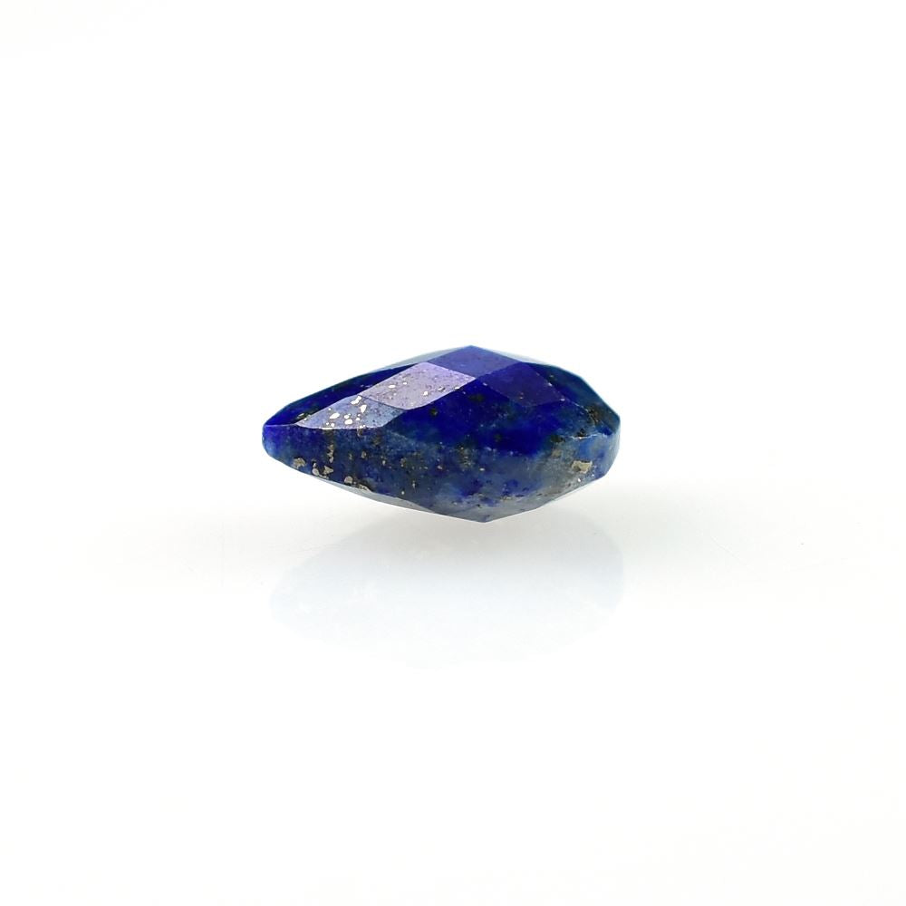 LAPIS LAZULI CHECKER CUT BRIOLETTE PEAR (3RD) (MANY PYRITYE&WHITE SPOTS) 6.00X4.00 MM 0.46 CTS