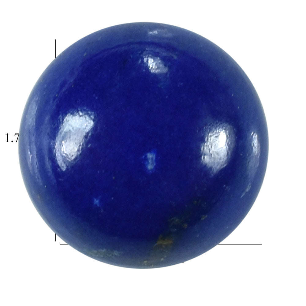 LAPIS LAZULI SOME WHITE SPOTS AND PYRITE PLAIN ROUND 7.00X7.00 MM 1.67 Cts.