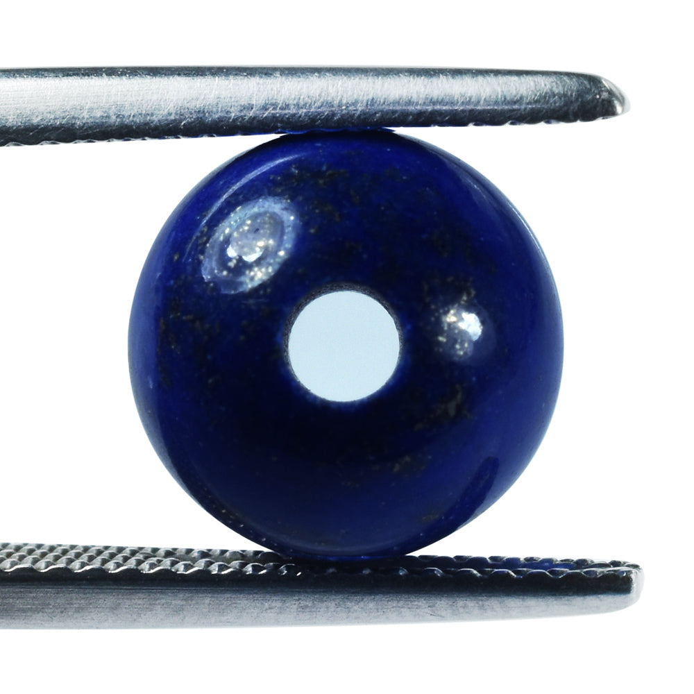 LAPIS LAZULI SOME WHITE SPOTS AND PYRITE PLAIN ROUND BALL 10.00X10.00 MM 7.63 Cts.