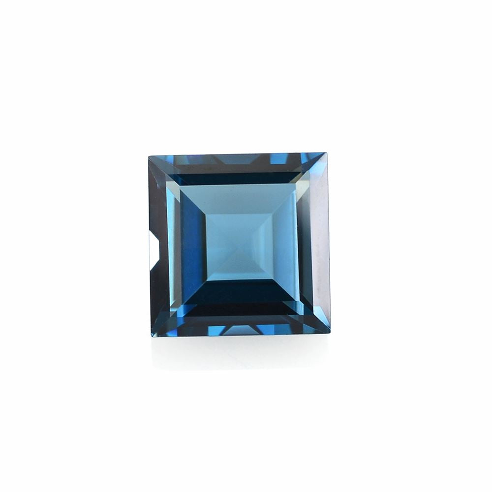 LONDON BLUE TOPAZ CUT SQUARE 8.50MM 3.82Cts.