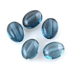 LONDON BLUE TOPAZ OVAL BEADS (FULL DRILL) 9X7MM 3.21 Cts.