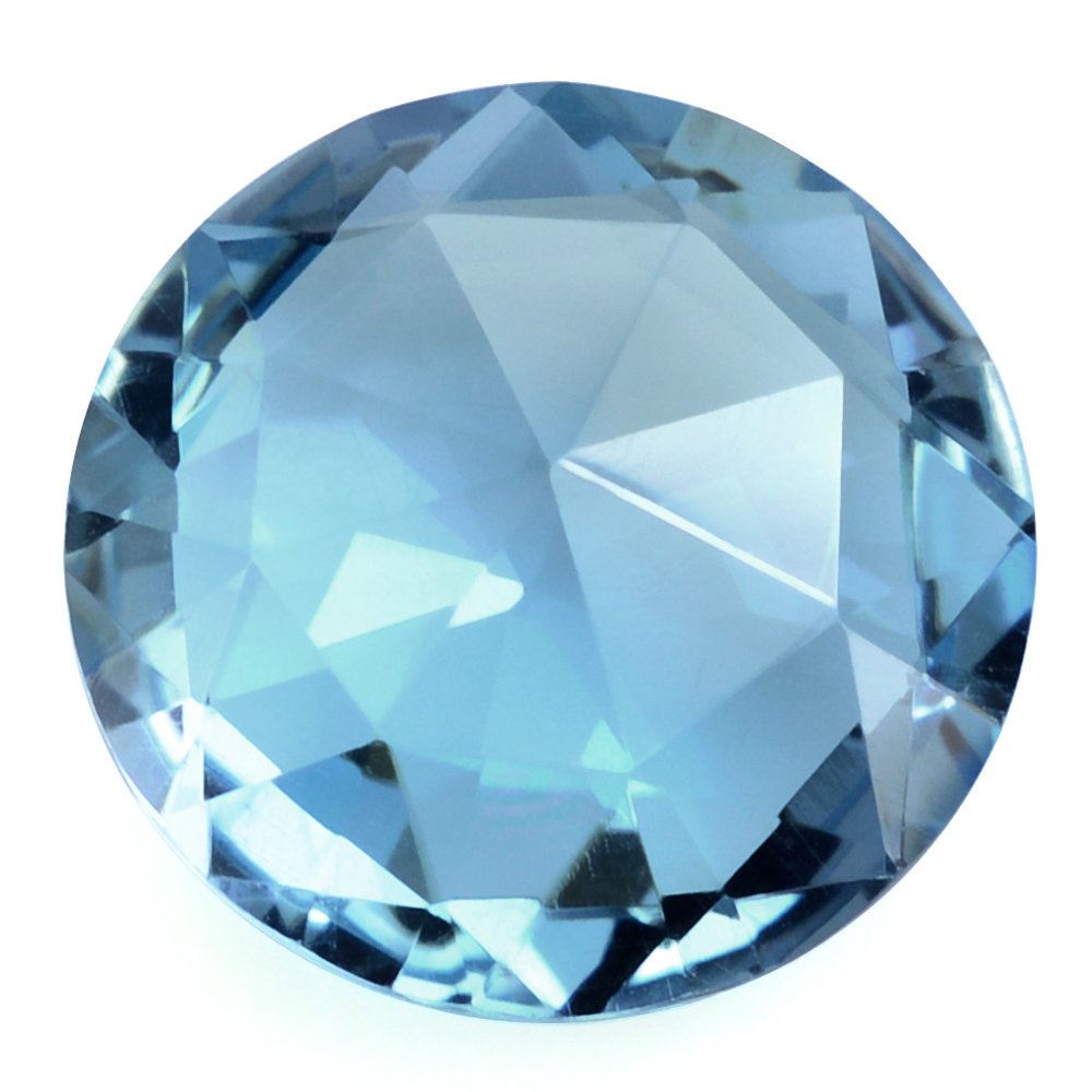LONDON BLUE TOPAZ ROSE CUT BRIOLETTE ROUND (LITE) 14MM 10.28 Cts.