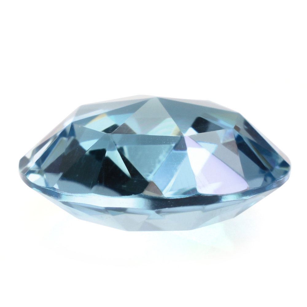 LONDON BLUE TOPAZ ROSE CUT BRIOLETTE ROUND (LITE) 14MM 10.28 Cts.