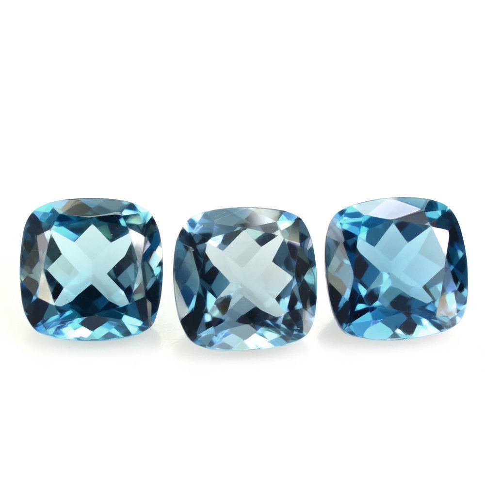 LONDON BLUE TOPAZ CUT CUSHION 10MM 5.24 Cts.