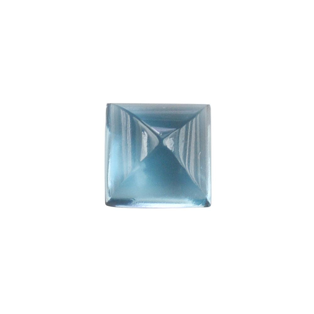 LONDON BLUE TOPAZ PYRAMID SQUARE CAB 4MM 0.53 Cts.