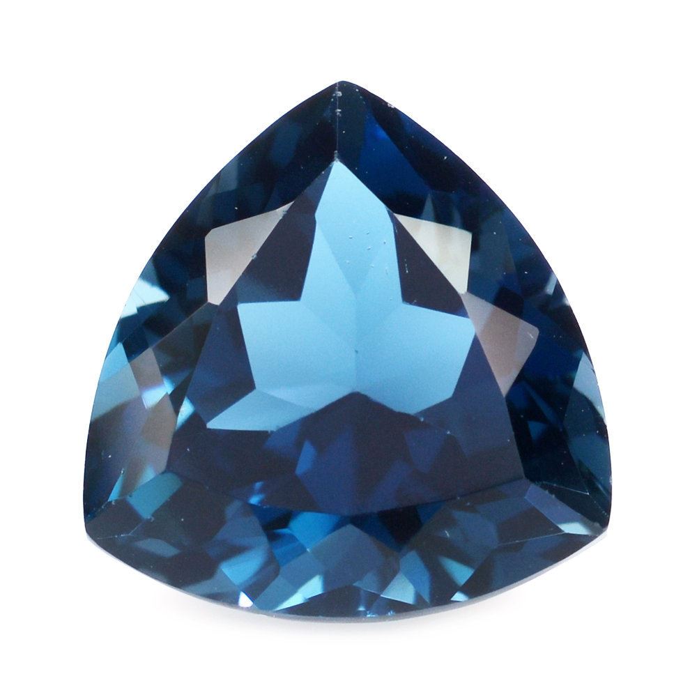 LONDON BLUE TOPAZ CUT TRILLION 13MM 9.00 Cts.
