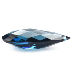 LONDON BLUE TOPAZ BRIOLETTE PEAR (FULL DRILL) 21X9MM 8.82 Cts.