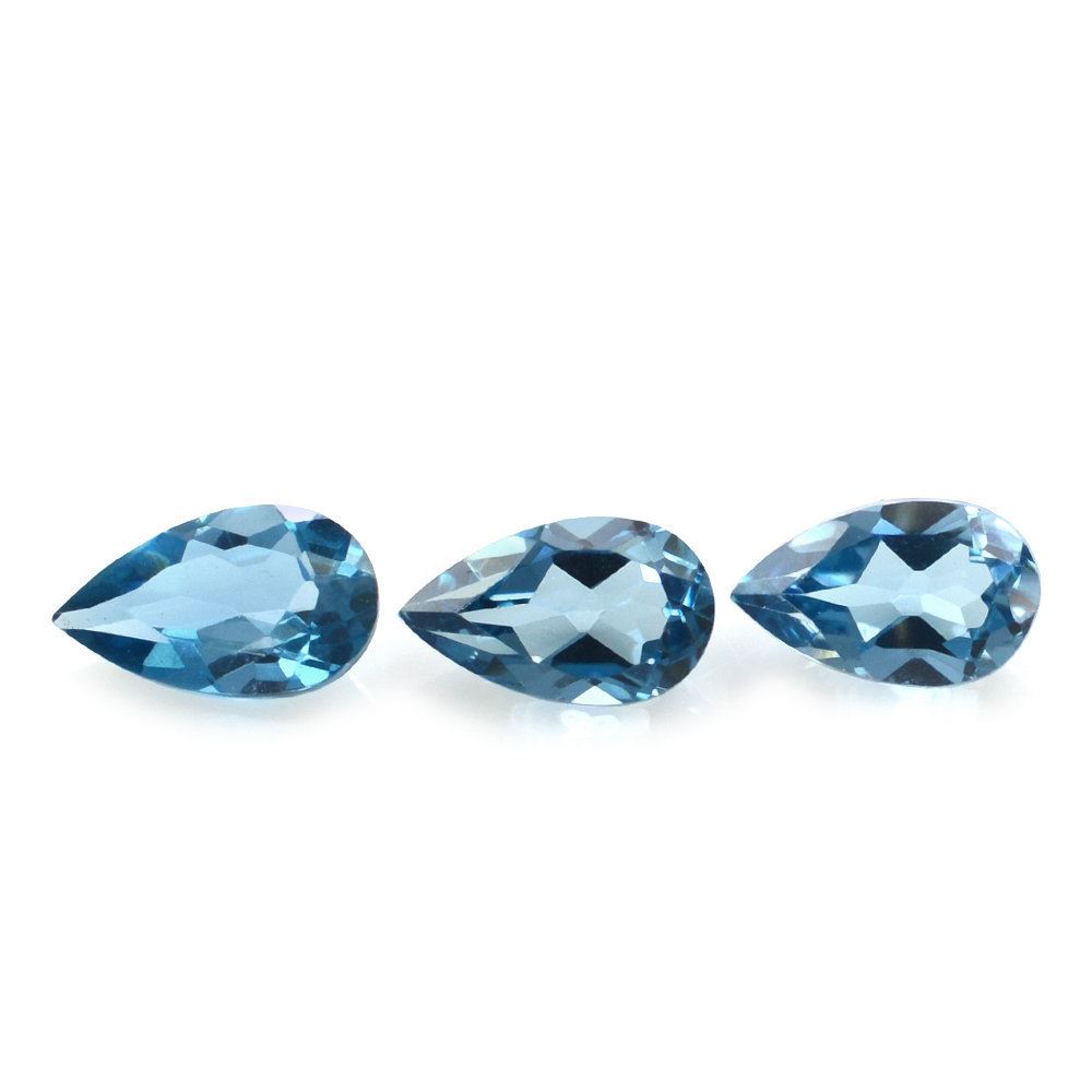 LONDON BLUE TOPAZ CUT PEAR 5X3MM 0.24 Cts.