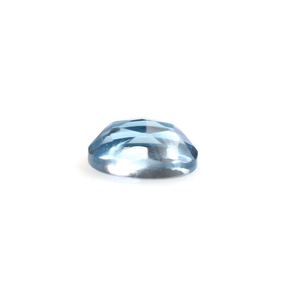 LONDON BLUE TOPAZ ROSE CUT OVAL CAB 3.50X2.50MM 0.13 Cts.
