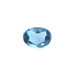 LONDON BLUE TOPAZ ROSE CUT OVAL CAB 3.50X2.50MM 0.13 Cts.