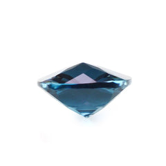 LONDON BLUE TOPAZ FLOWER CUT BRIOLETTE CUSHION 11MM 5.25 Cts.