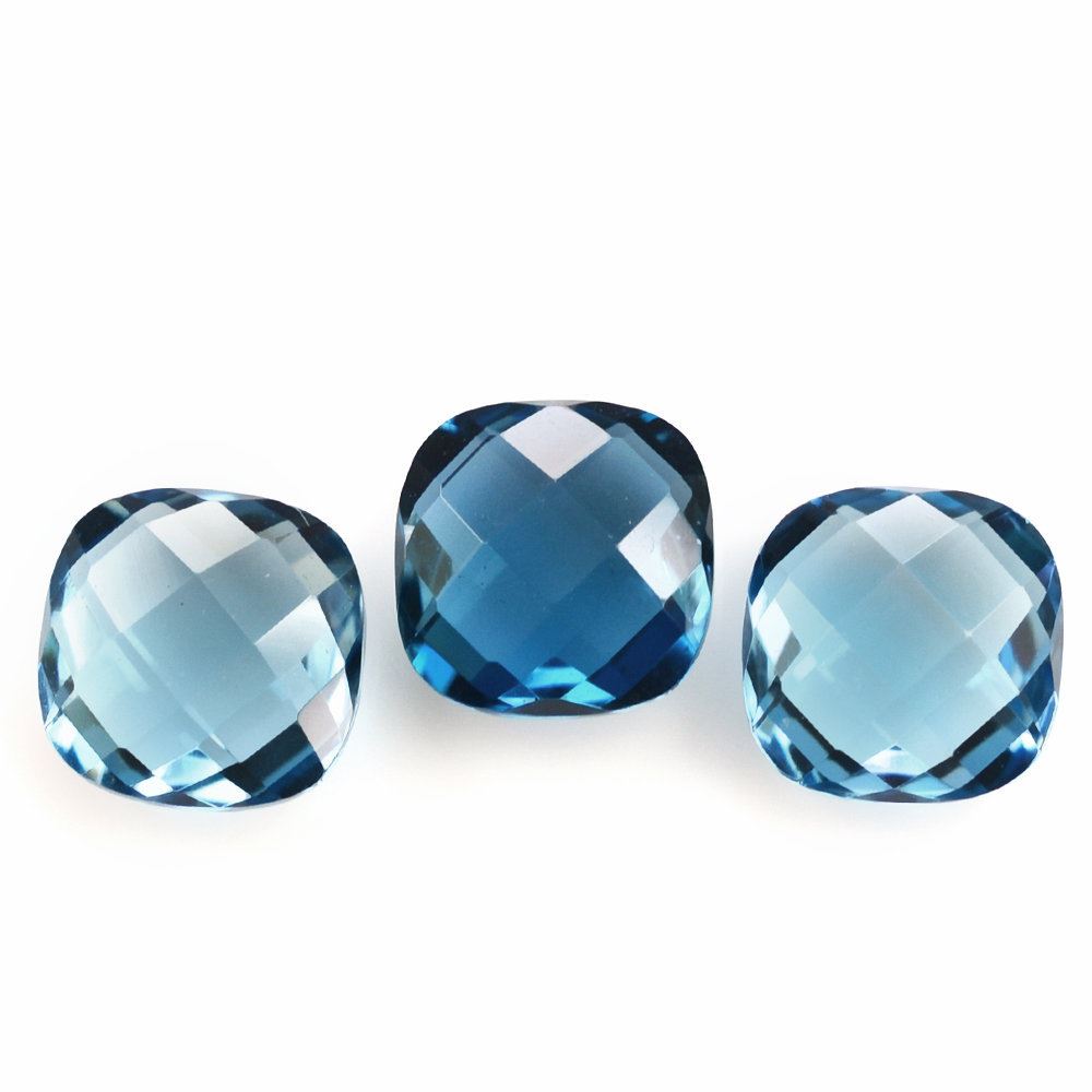 LONDON BLUE TOPAZ BRIOLETTE CUSHION 6MM 1.17 Cts.