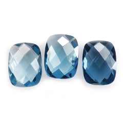 LONDON BLUE TOPAZ BRIOLETTE CUSHION 8X6MM 1.70 Cts.