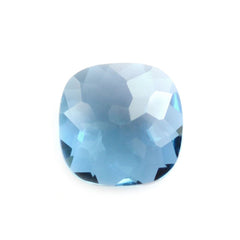 LONDON BLUE TOPAZ IRREGULAR CUT BRIOLETTE CUSHION 8.50MM 4.20 Cts.